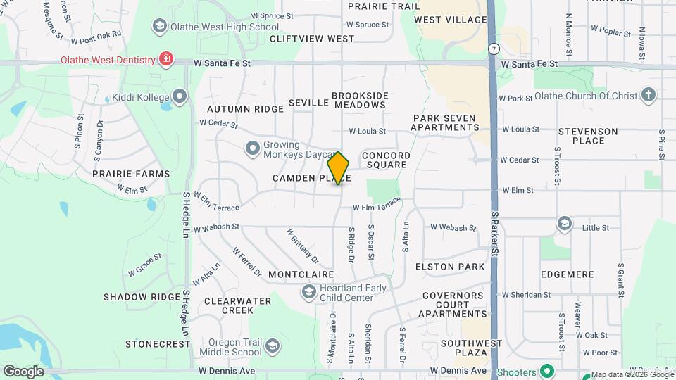 1600 W Elm Terrace Map and Location Details