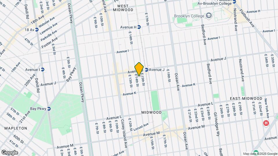 1025 E 14th St Mapa y Detalles de la Ubicación