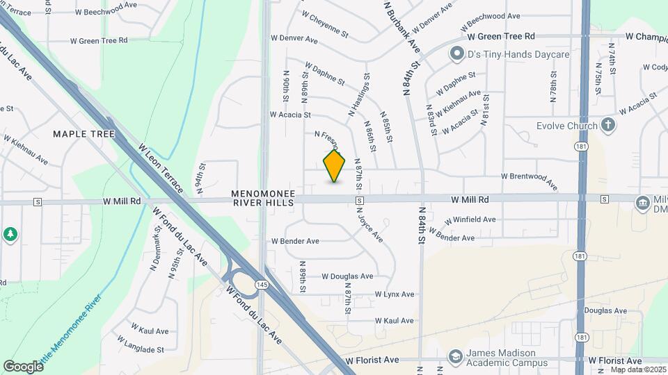 8750 W Mill Rd Map and Location Details