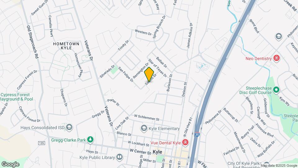 127 Salado Dr Map and Location Details