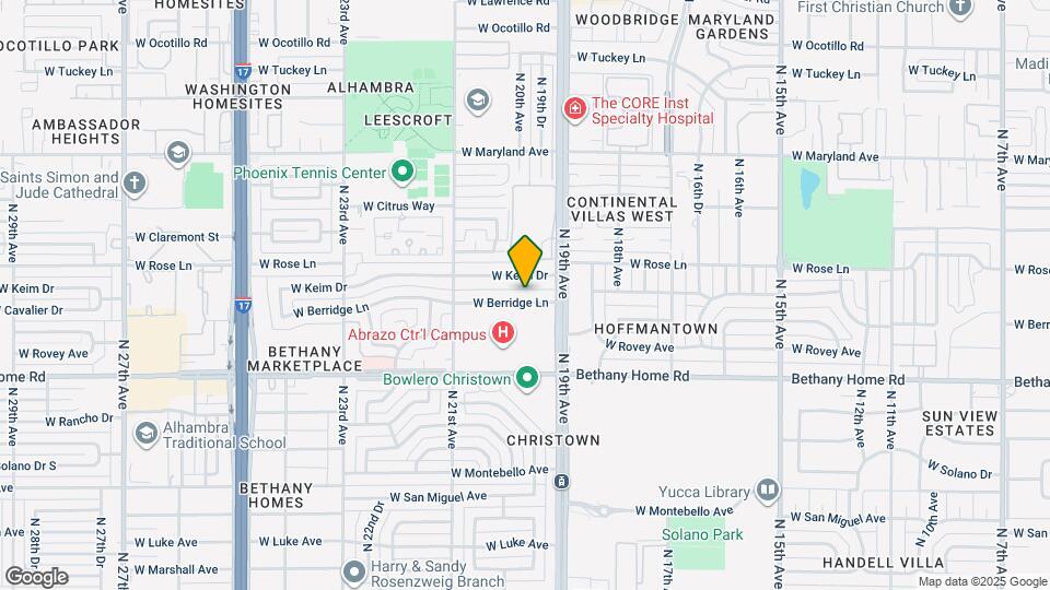 1932 W Berridge Ln Map and Location Details