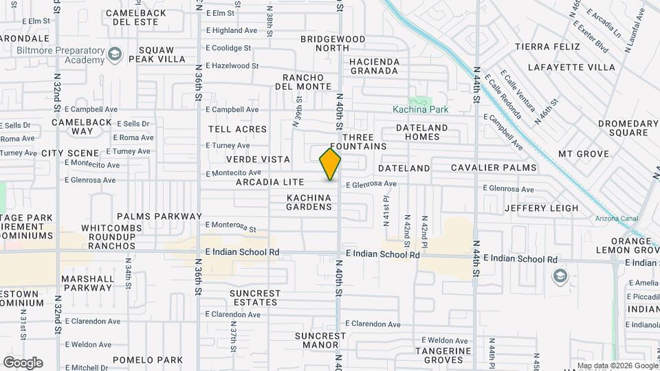 3940 E Glenrosa Ave Map and Location Details