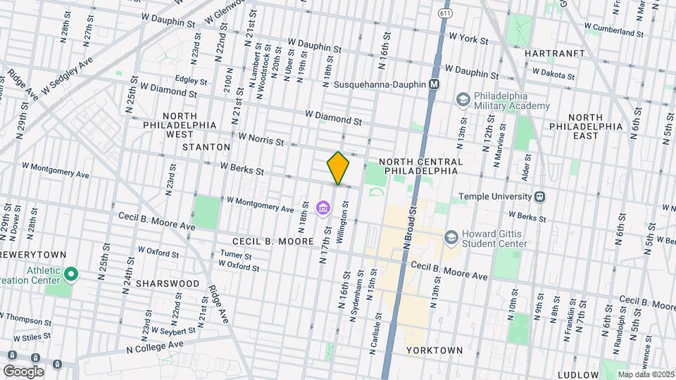 1851 N 17th St Map and Location Details