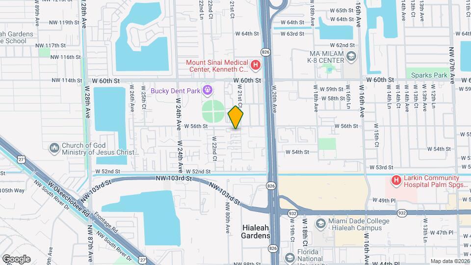 5500 W 21st Ct Map and Location Details