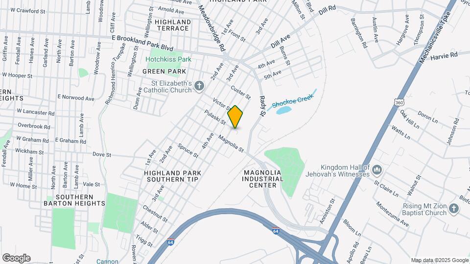 1609 Pulaski St Map and Location Details