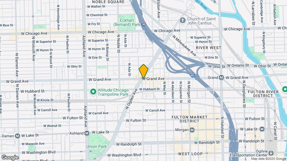 1235 W Grand Ave Map and Location Details