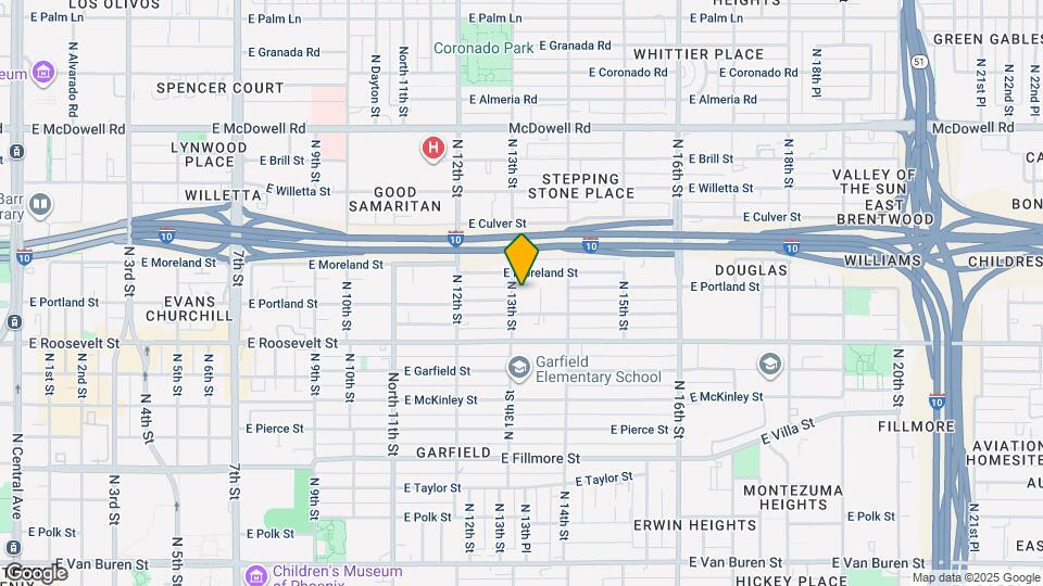 1117 N 13th St Map and Location Details