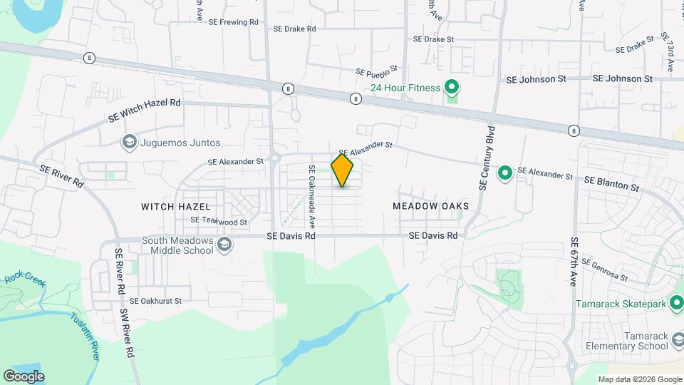 5328 SE Lone Oak St Map and Location Details