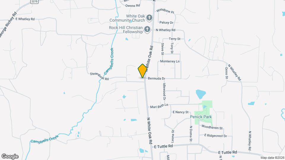 1105 N White Oak Rd Map and Location Details