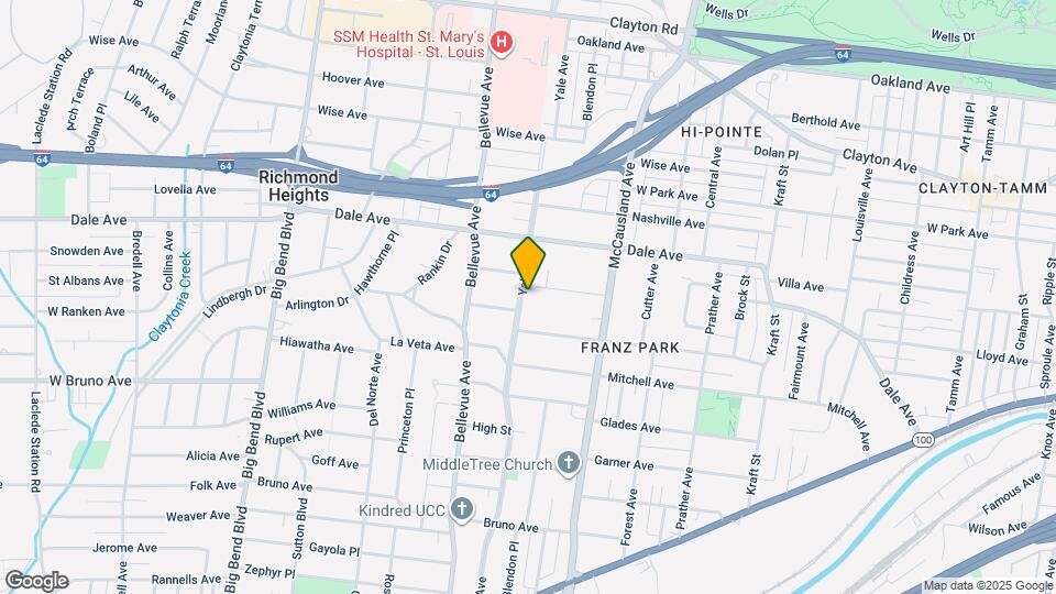 1516 Yale Ave Map and Location Details