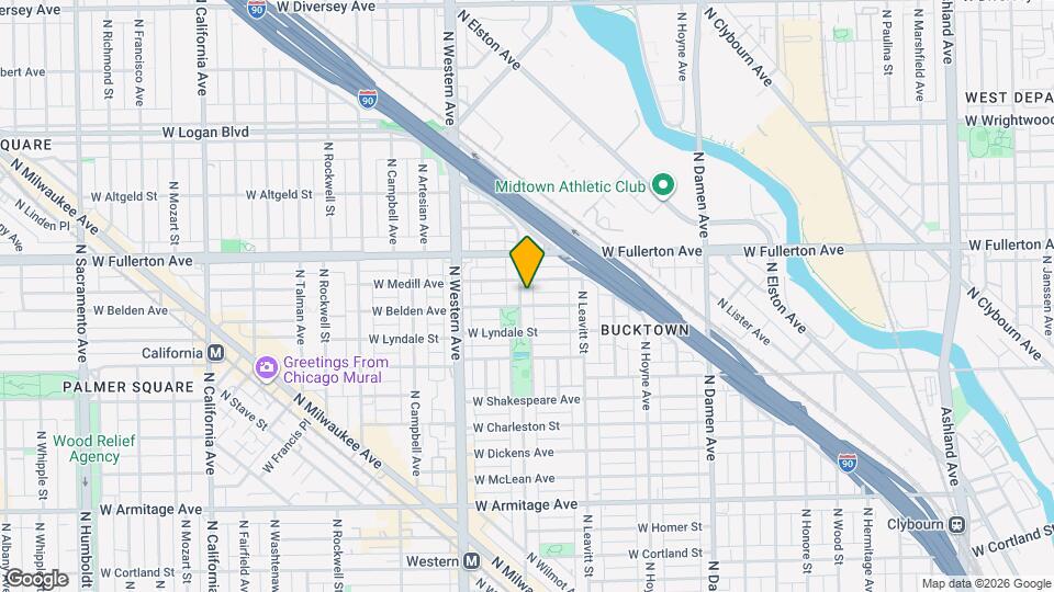 2305 N Oakley Ave Map and Location Details