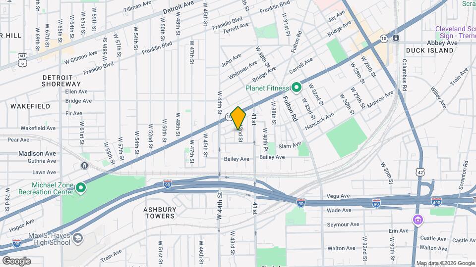 2092 W 42nd St, Unit Upper Map and Location Details
