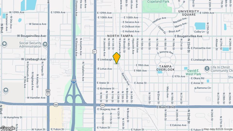 9808 N 12th St Map and Location Details
