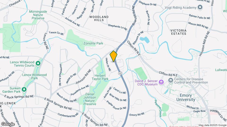1666 Briarcliff Rd NE Map and Location Details