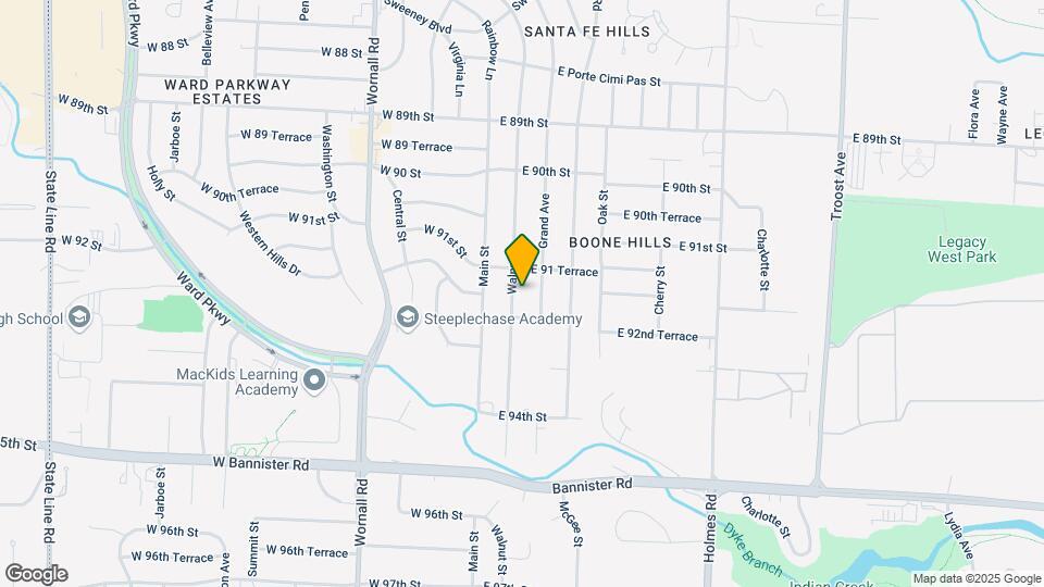 9205 Walnut St Map and Location Details