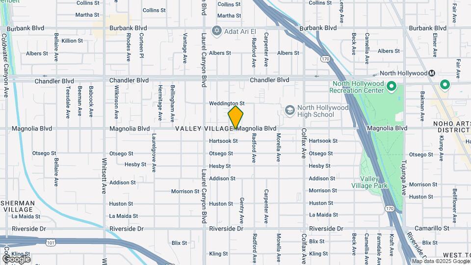 11948 Magnolia Blvd Map and Location Details