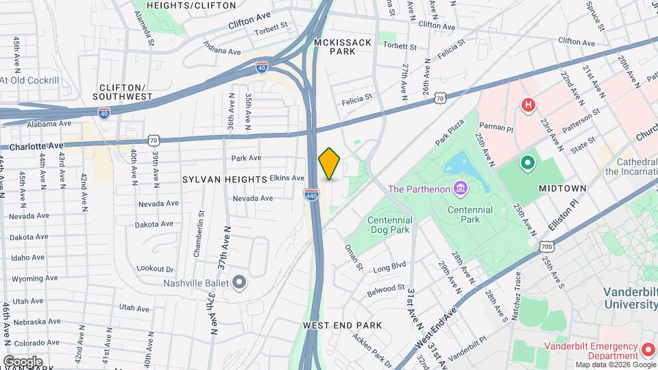 3025 Charlotte Ave Map and Location Details