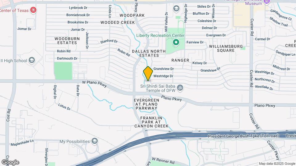 801 Valley Creek Dr Mapa y Detalles de la Ubicación