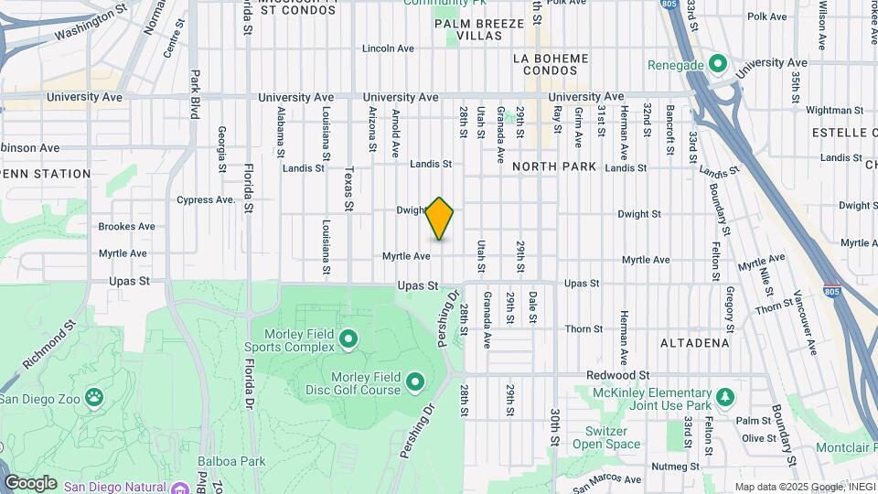 3512 Pershing Ave Map and Location Details