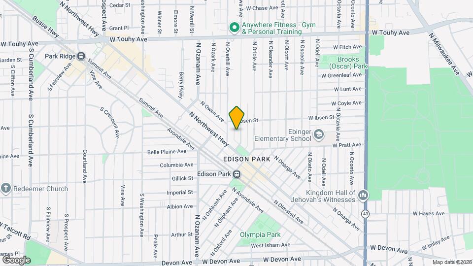 6844 N Ottawa Ave Map and Location Details