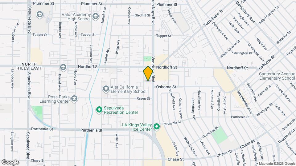 9010 Tobias Ave Mapa y Detalles de la Ubicación