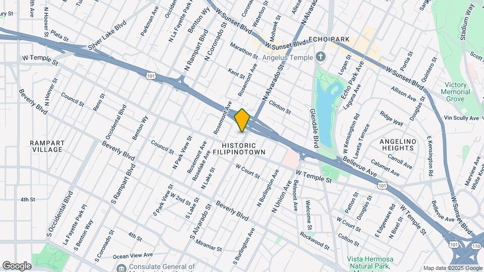 425 N Alvarado St Map and Location Details