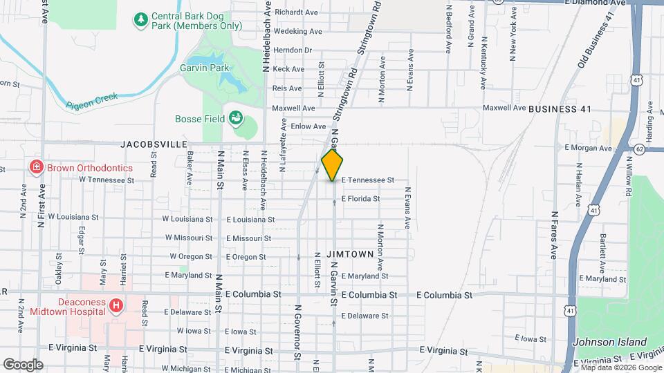 1316 N Garvin St Mapa y Detalles de la Ubicación