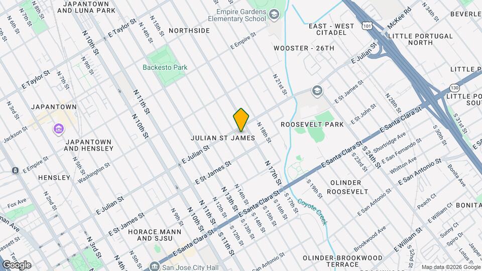 256 N 16th St Map and Location Details