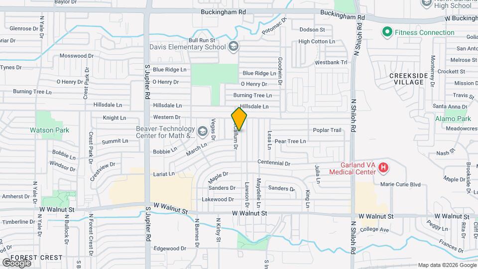 1018 McCallum Dr Map and Location Details