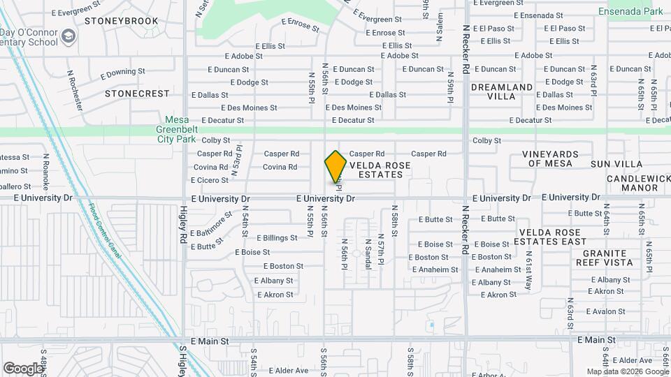 410 N 56th Pl Map and Location Details