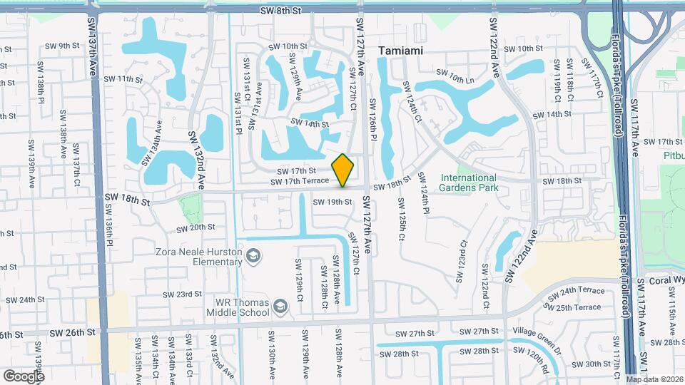 12770 SW 18th St Map and Location Details