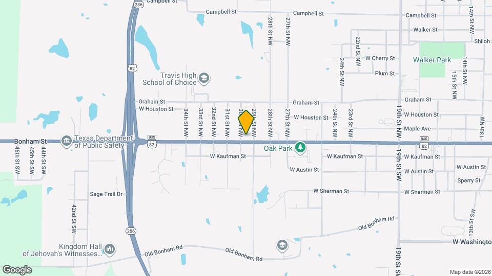 2940 Bonham St Map and Location Details