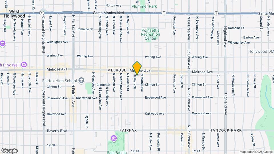 632 N Vista St Map and Location Details
