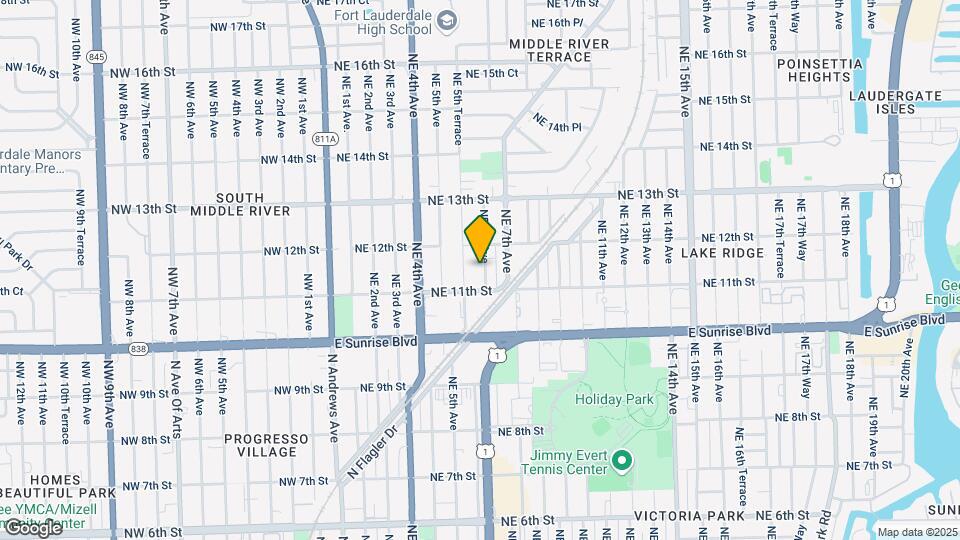 1119-1127 NE 6th Ave Map and Location Details