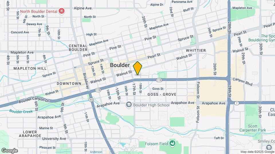 1719 Canyon Boulevard Map and Location Details