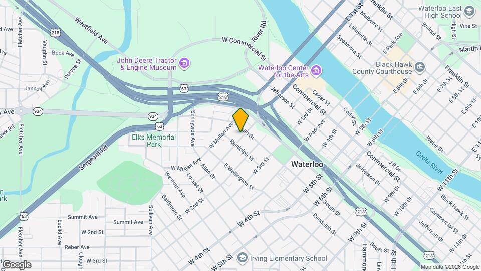 612 W 1st St Map and Location Details