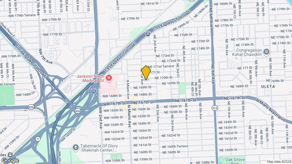 121 NE 169th Terrace Map and Location Details