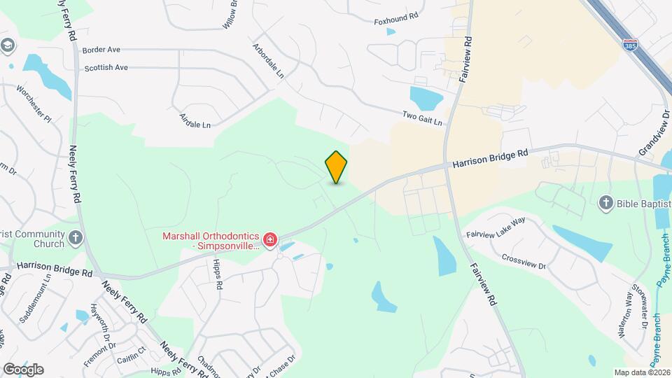 The Cottage Green Simpsonville Map and Location Details