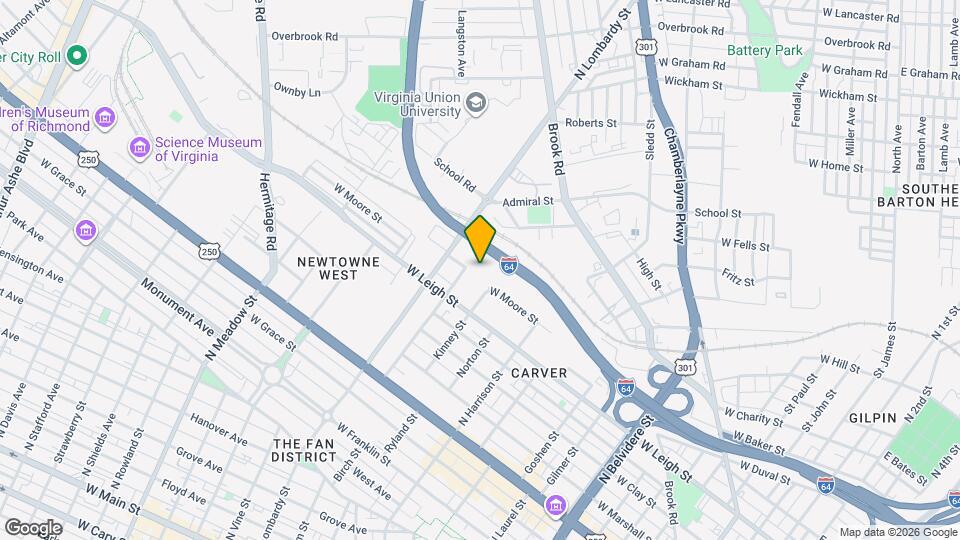 1264 W Moore St Map and Location Details