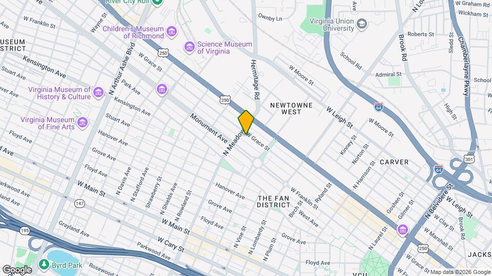 1843 W Grace St, Unit A Mapa y Detalles de la Ubicación