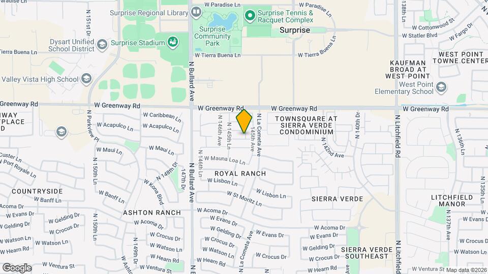 14536 W Maui Ln Mapa y Detalles de la Ubicación