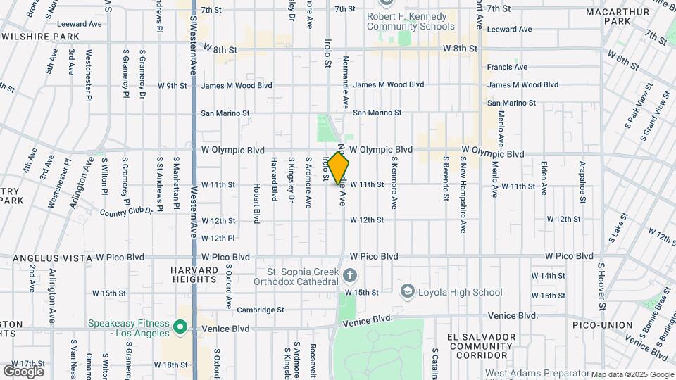 1107 S Normandie Ave Mapa y Detalles de la Ubicación