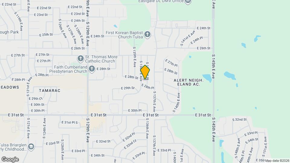 2786 S 136th E Pl Map and Location Details