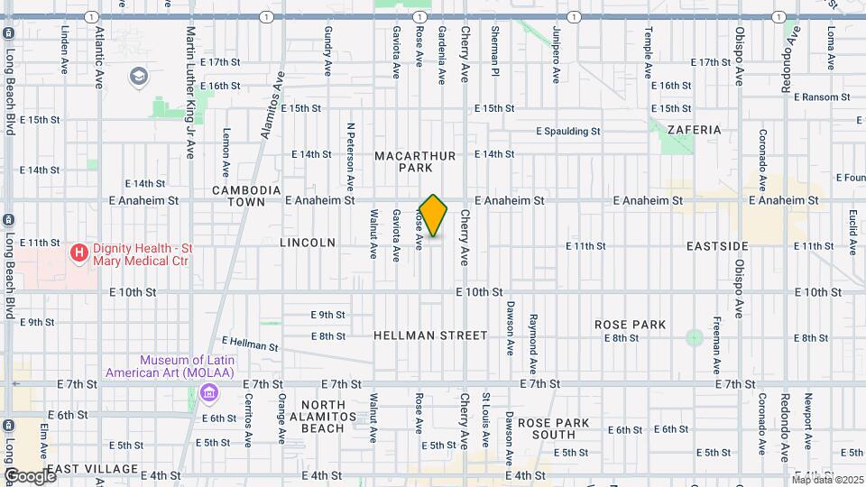 1823 E 11th St Map and Location Details