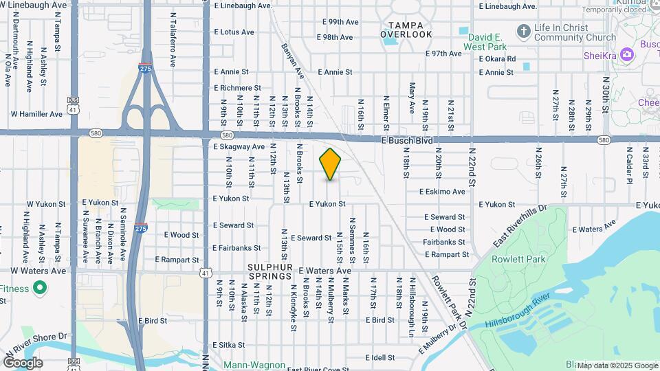 8613 N Mulberry St Map and Location Details