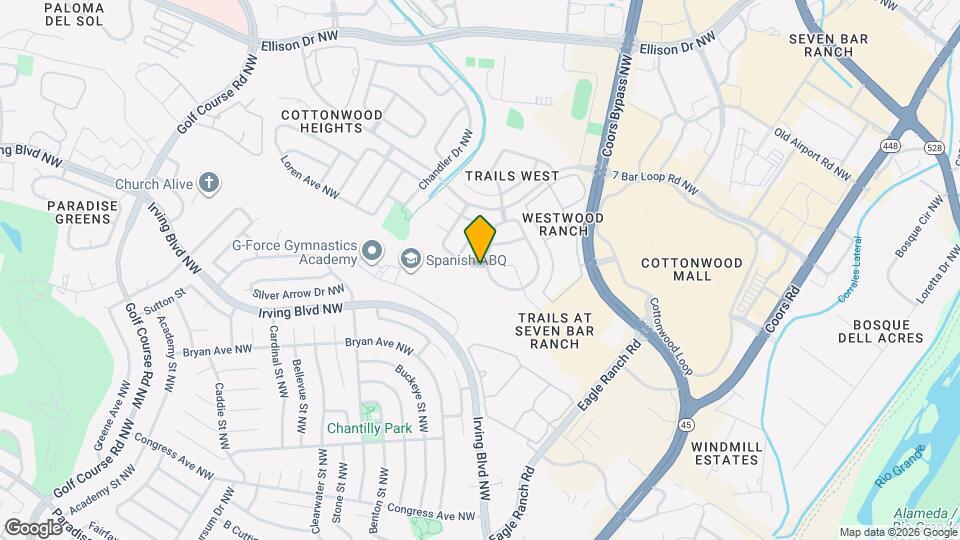 10139 Arroyo Crest Dr NW Map and Location Details