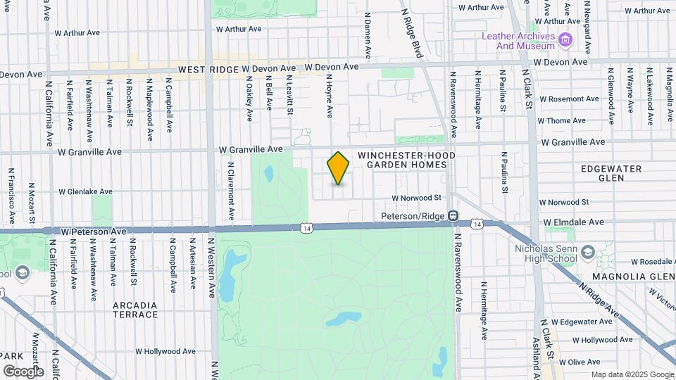 6117-6119 N Hoyne Ave Mapa y Detalles de la Ubicación