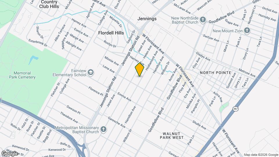 5621 Hodiamont Ave Map and Location Details