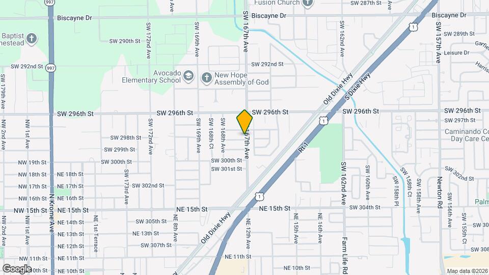 16705 SW 298th Terrace Map and Location Details