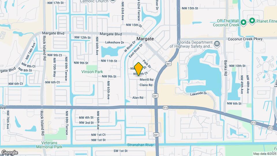 6117 NW 9th St Map and Location Details